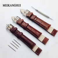 meikanghui leather watch strap wrist strap belt bracelet bracelet universal brown strap for children 10 12 14 16 18 20 22 mm