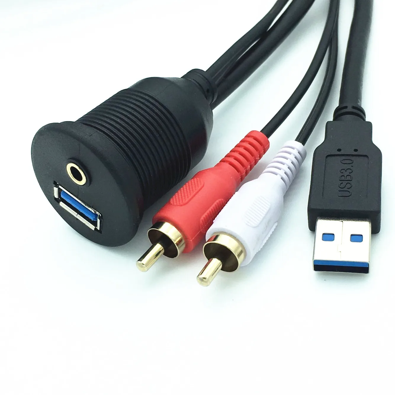 Автомобиль линия корабль мотоцикла автомобильного аудио кабель USB3.0/Aux RCA 1