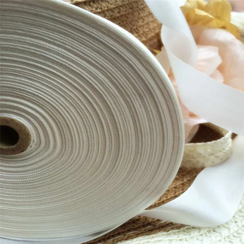 25mmX90m undyed 100% pure silk embroidery ribbon thin taffeta high quality Anya Ribbon Handcraft | Дом и сад