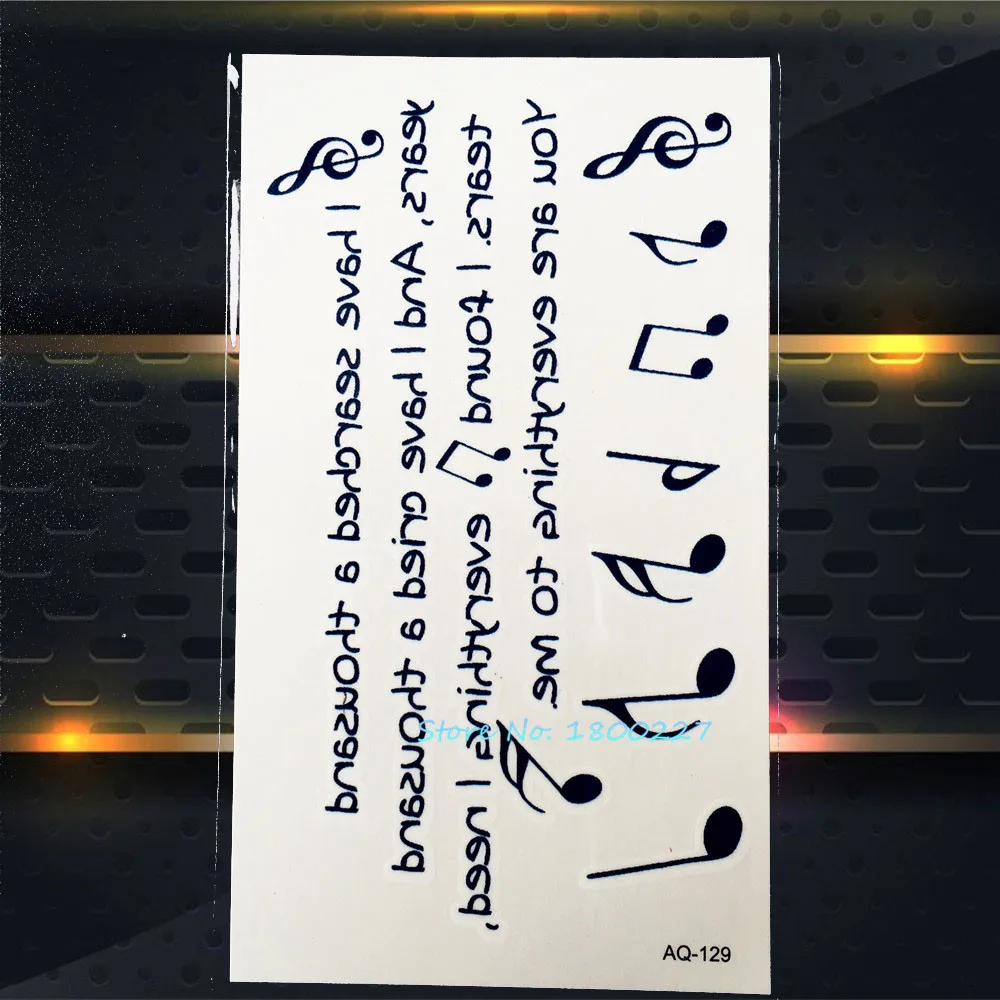 1 шт. музыка мелодия временные татуировки наклейки для девочек макияж PAQ 129