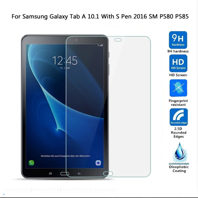 Для Samsung Galaxy Tab A 10,1 с S Pen SM P580 P585 SM-P580 протектор экрана из закаленного стекла пленка сумка чехол