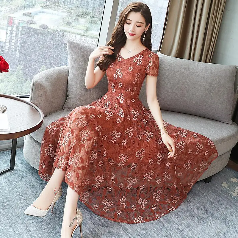 JOYIN вечерние 3XL плюс размер Летнее цветочное Кружевное платье миди Boho 2019 Новые