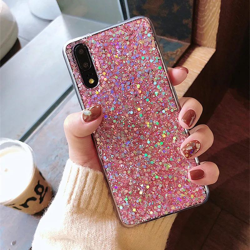Мягкий силиконовый чехол с блестками Хрустальные Блестки для телефона huawei P30 P20 Pro