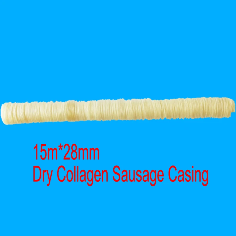 Инструмент для упаковки колбасок 15 м * 28 мм оболочка колбасы машина приготовления