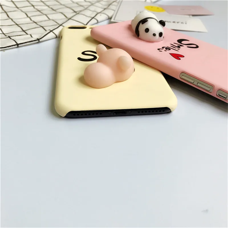 Милый чехол для мобильного телефона с мягким силиконовым милым животным декором