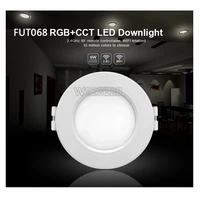 smart 6w rgb cct led downlight 110v 220v dimmable recessed led ceiling panel lights compatible fut092 remotewifi app control