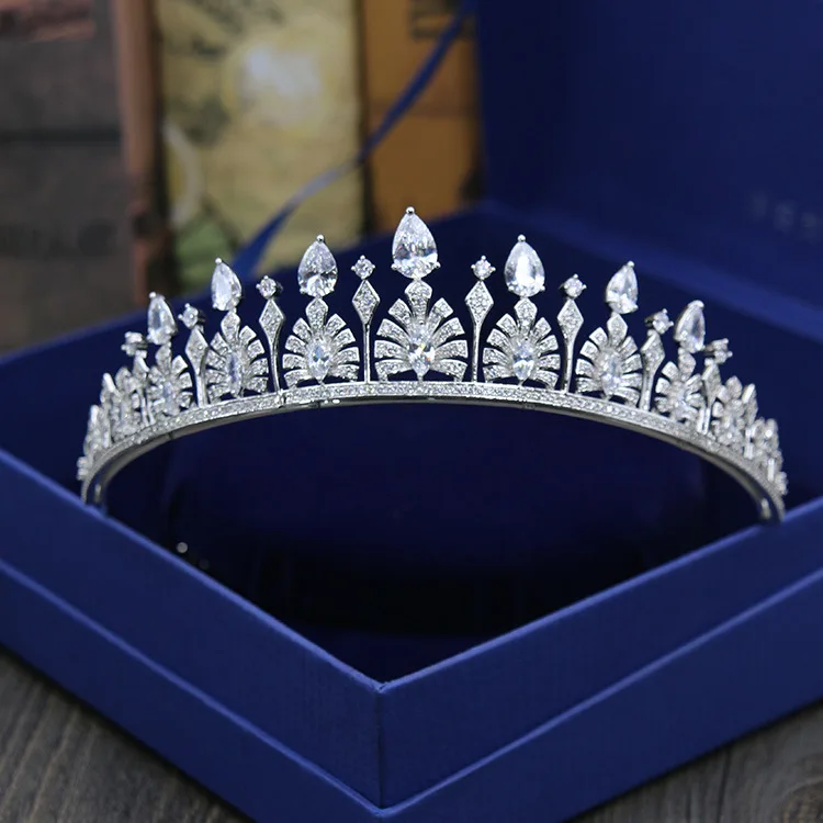 Модные элегантные Популярные проложили CZ Корона кубический циркон тиара