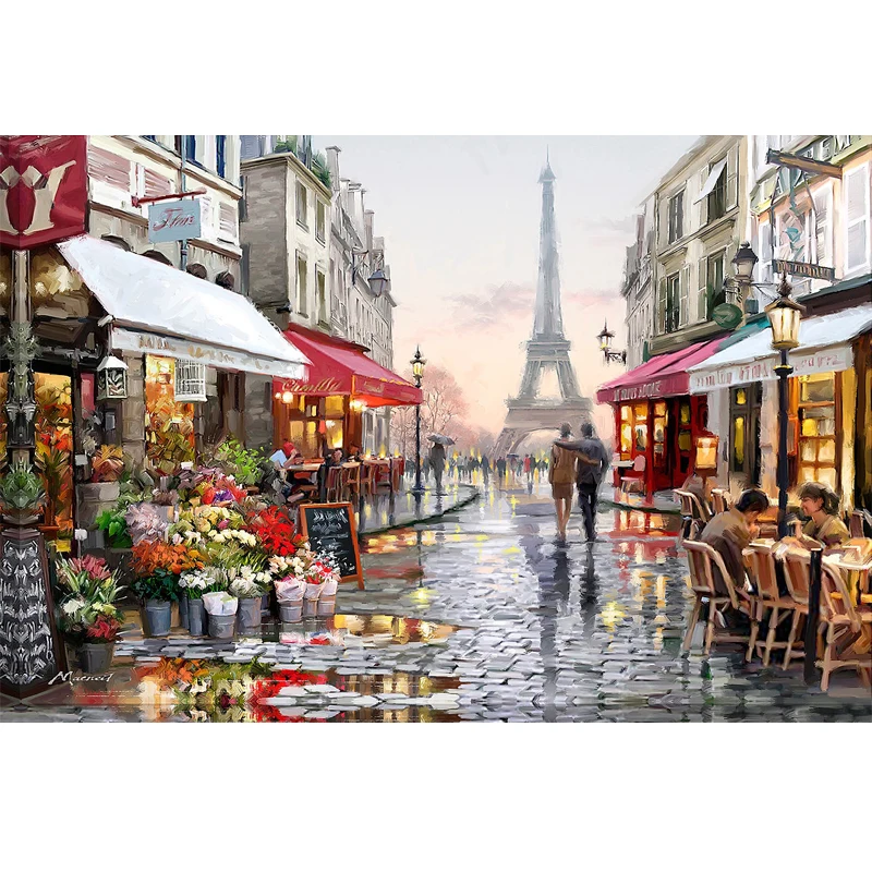 

5d Diy Diamond Painting Cross Stitch Diamond Mosaic Eiffel Tower embroidery rhinestones Wall Decor