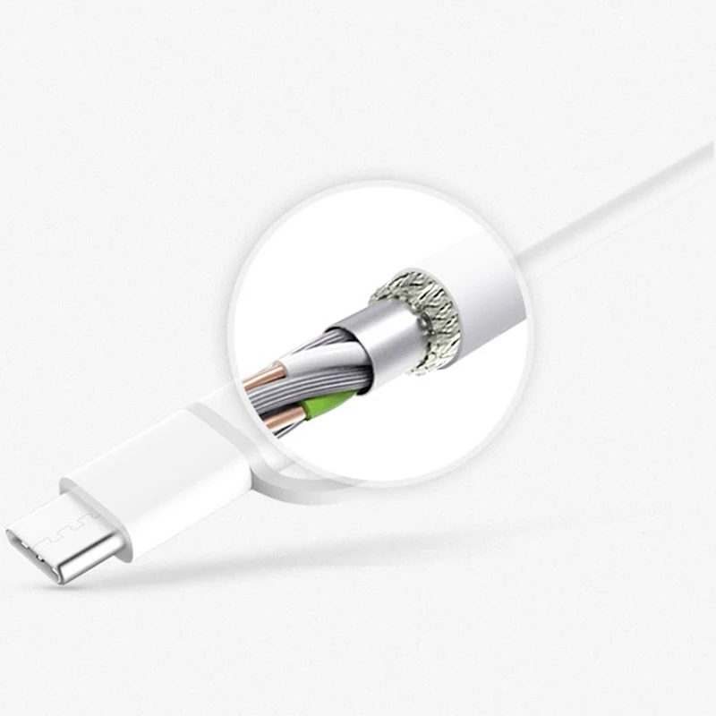 Оригинальный кабель Xiaomi 2 в 1 Micro USB Type C для быстрой синхронизации и зарядки 100 см/30