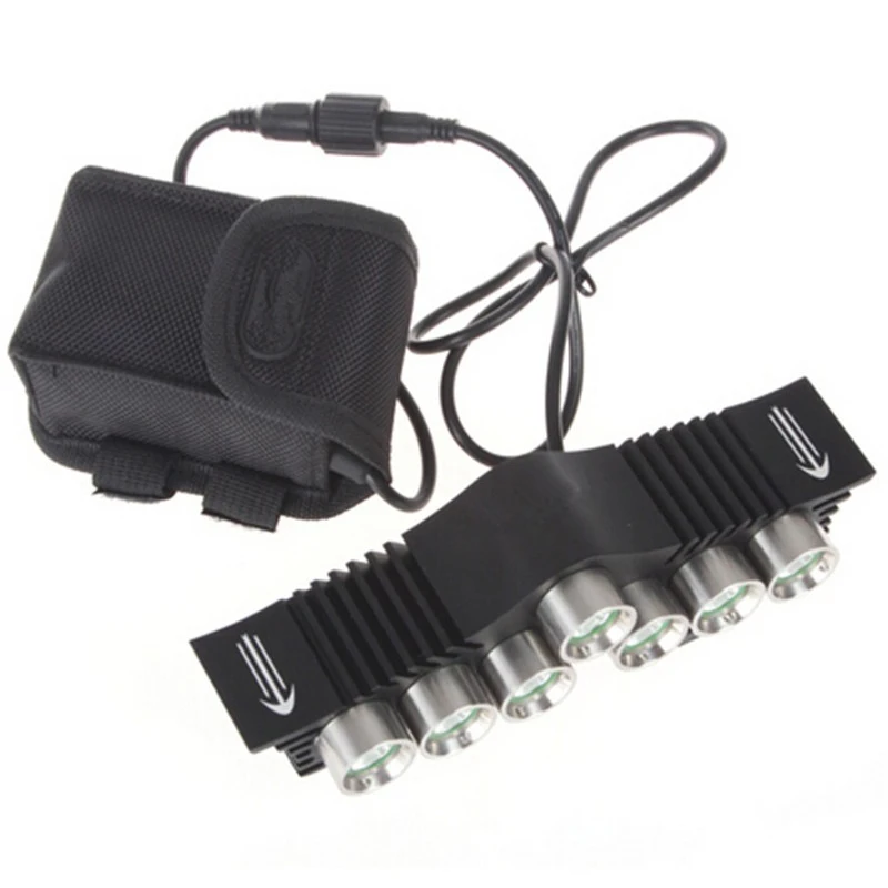 Ультра яркий 7 x CREE XM-L2 3 режима светодиодный фара для велосипеда передняя с 6*18650