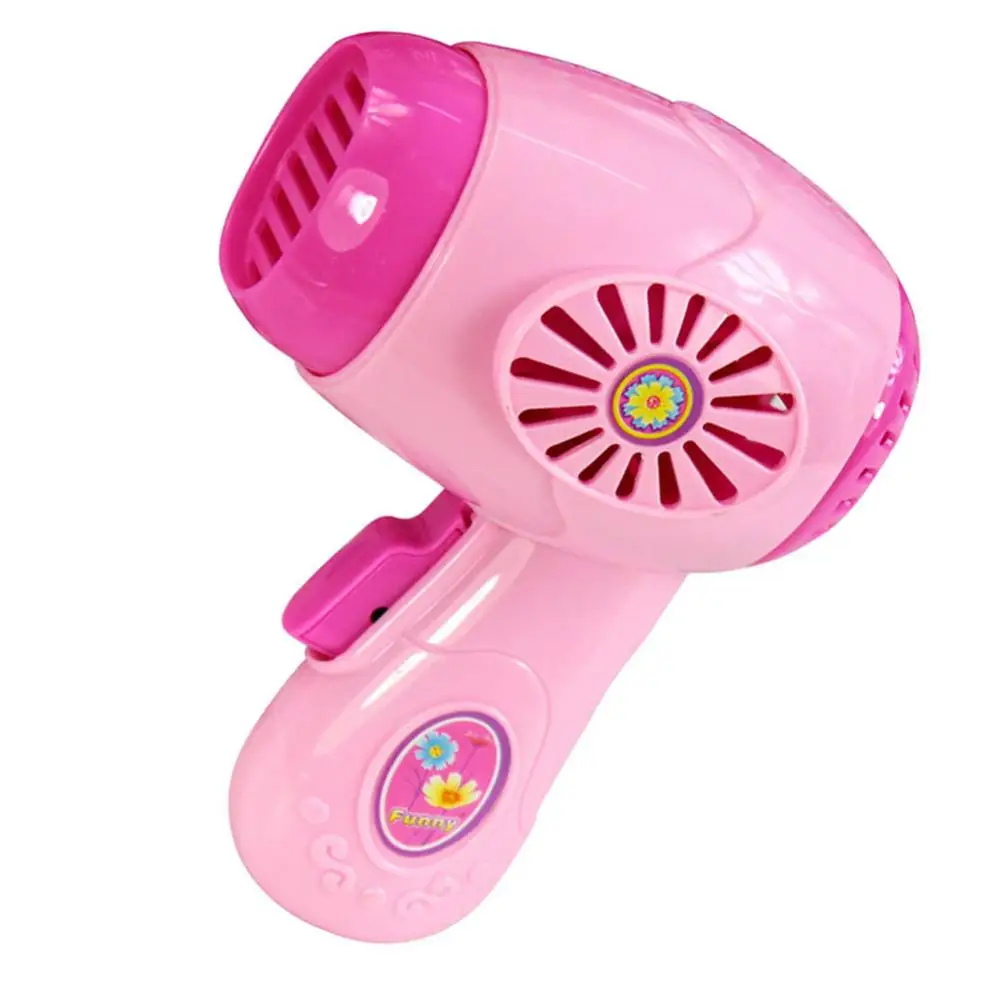 Hair Dryer Pink Детский мини-кухонный холодильник/соковыжималка/рисоварка для детей, ролевые игры, игрушки, моделирование, кухонные игрушечные инструменты, набор, подарки для детей - Цвет: Hair Dryer Pink