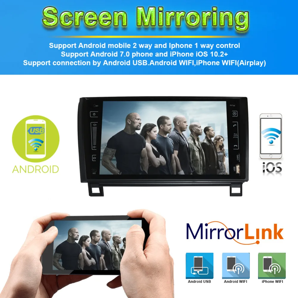 9 дюймов Android Octa Core 4 Гб RAM IPS экран автомобильный GPS навигация с Bluetooth для Toyota