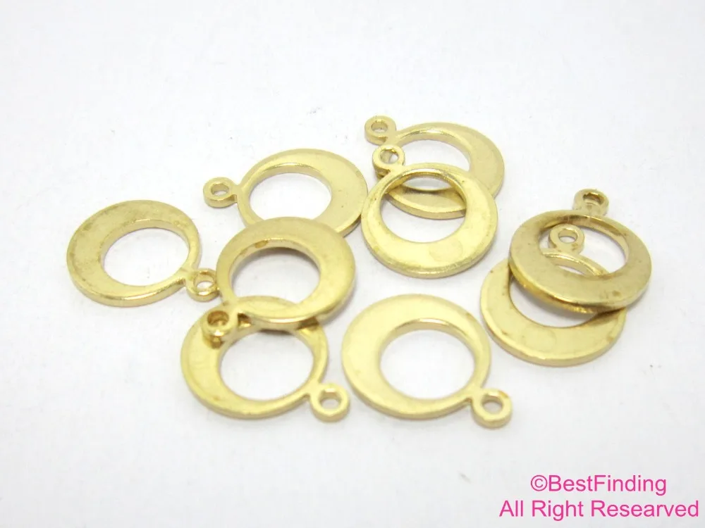100 шт латунные подвески с петлей 10 мм круглые серьги-подвески R320 | Украшения и