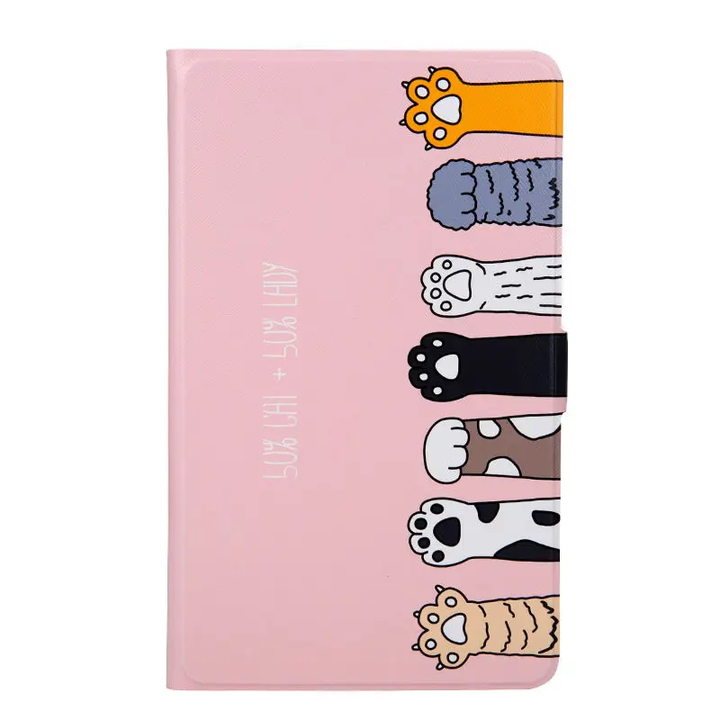 Тонкий чехол из искусственной кожи для Xiaomi mi Pad 4 mi pad4, 8,0 дюймов, умный чехол Funda, чехол для планшета с рисунком+ пленка+ стилус - Цвет: E056
