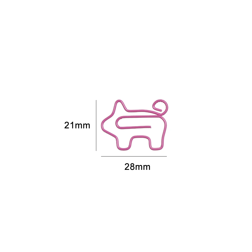 

15/60PCS Cute Animal Pink Pig Bookmark Paper Metal Clip Escolar Papelaria Gift Stationery School Office Supplies Gifts