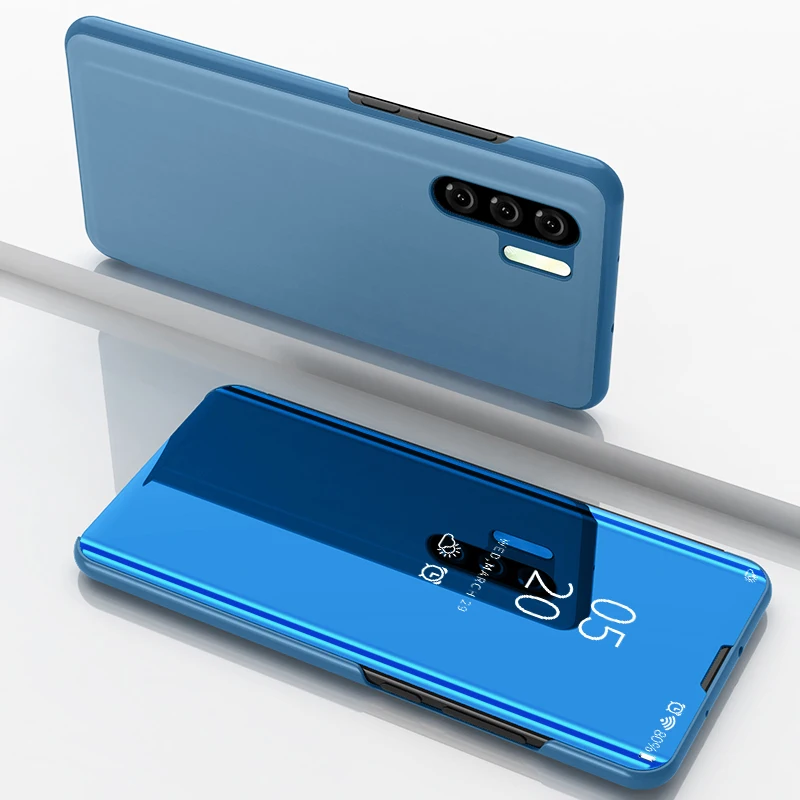 

Smart Flip Case For Huawei P30 Pro Case Clear View Leather Cover For Huawei P30 Pro Stand Mirror Cover Huawei P30 Pro flip case