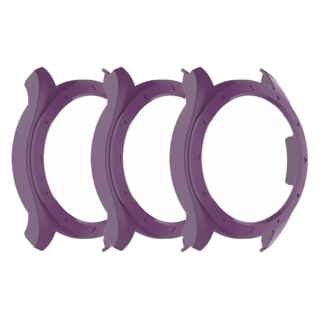 Purple Модные спортивные часы, Чехлы 3 шт., чехол, силиконовая рамка, защитные для huawei Honor Watch, волшебный трекер, прочный, популярный - Цвет: Purple