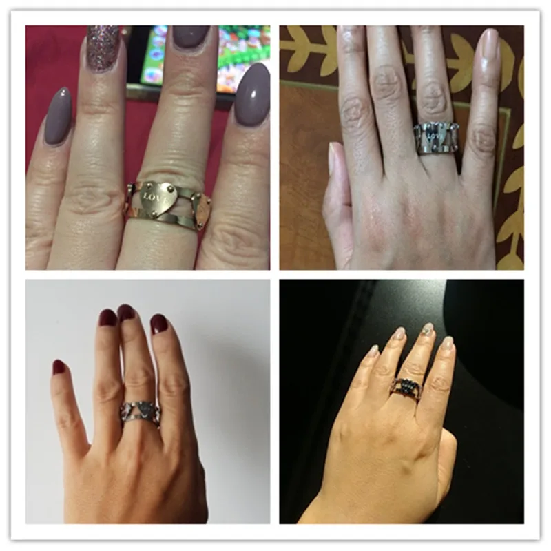 

Hot Sale Fashion Luxury Famous Brand Love Ring New Female Rings Gold Color Five Peach Heart Ring For Women Anillo Fine Jewelry