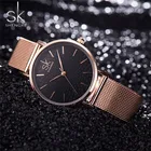 Часы наручные SHENGKE SK женские, роскошные брендовые минималистичные, из нержавеющей стали, 2018