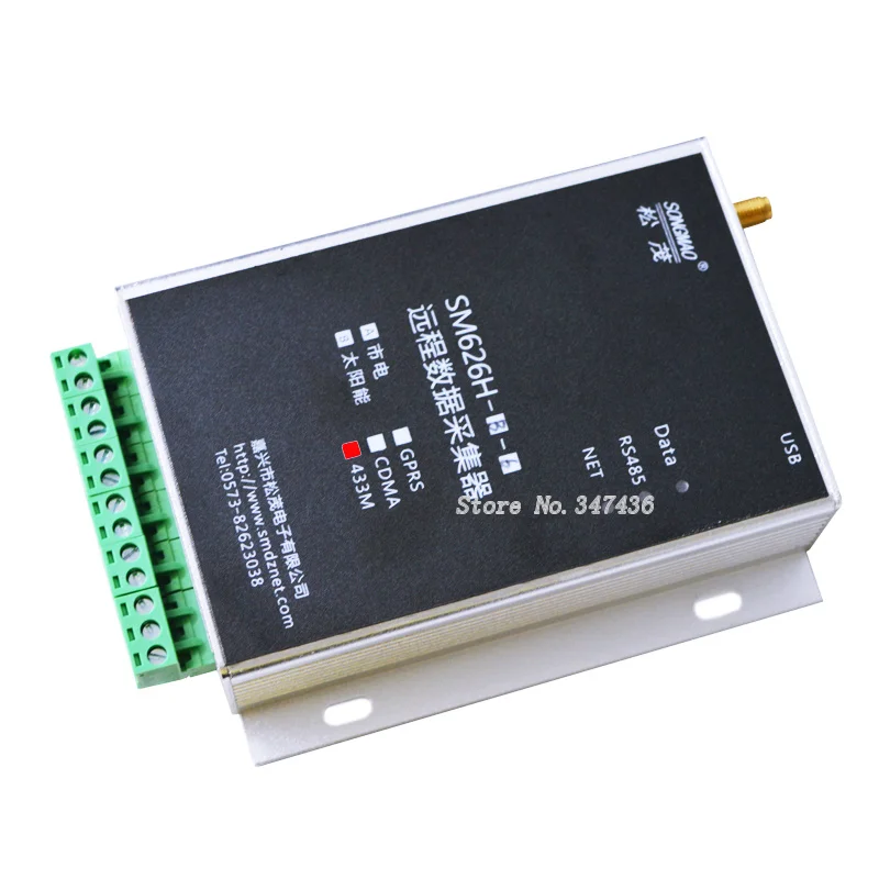 Songmao Солнечный 433 аналоговый коллектор RTU 2AD + 2DI RS485/RS232 SM626 B 4|Защита двигателя| |