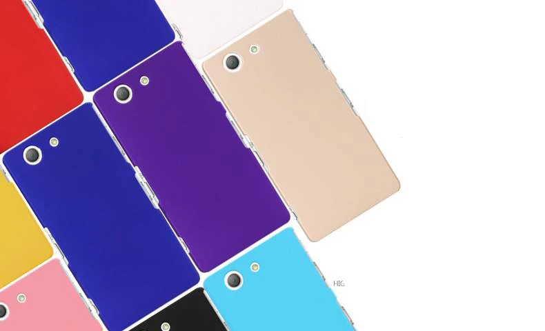 Гибридный жесткий пластиковый чехол для телефона Z3 Compact матовый цветной накладка