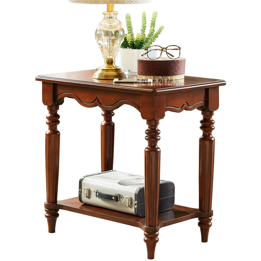 Искусственный квадратный стол из МДФ с ножками цельной древесины домашняя