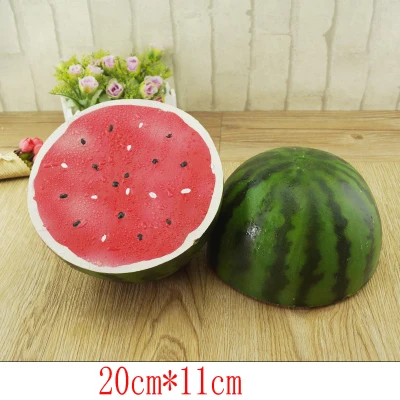 20cm 11cm 1 шт. Искусственный арбуз, Искусственный арбуз, Искусственный пластик, имитация арбуза, модель фруктов - Цвет: 20cm 11cm