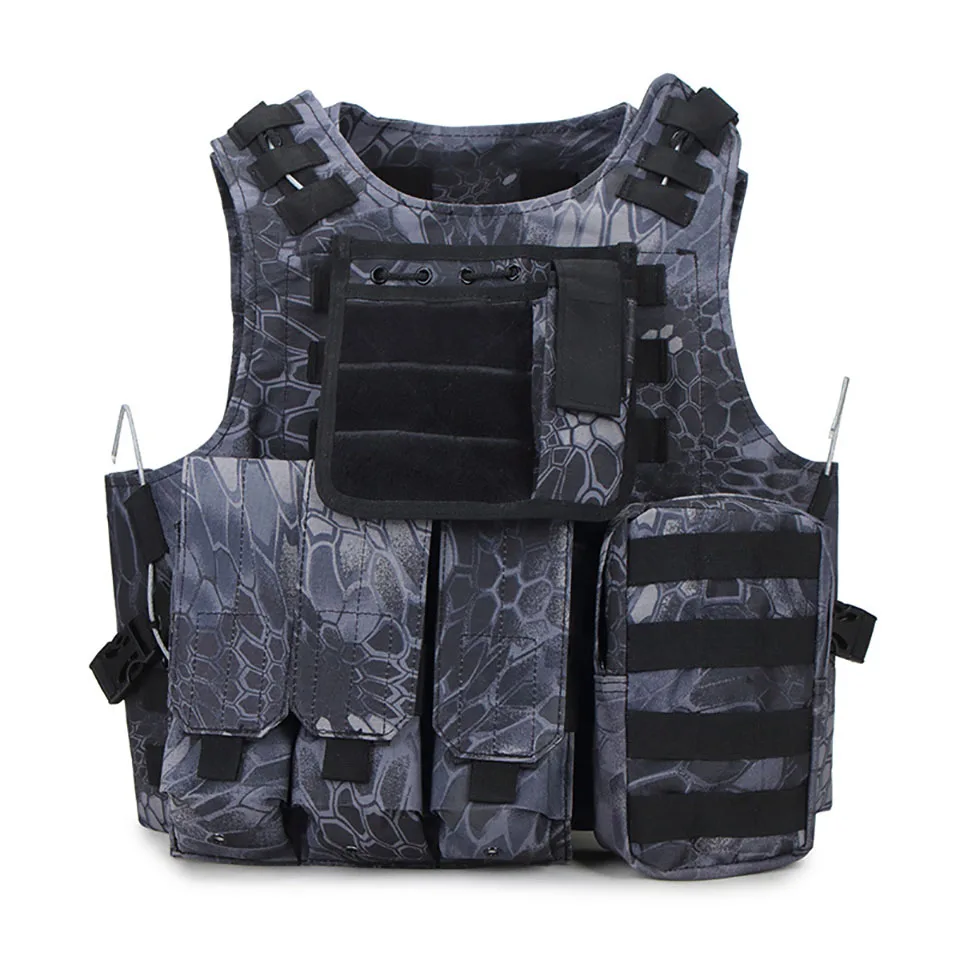 Камуфляжный охотничий военный тактический жилет Wargame Body Molle Armor охотничий жилет CS SWAT Team Уличное оборудование для джунглей - Цвет: Snake