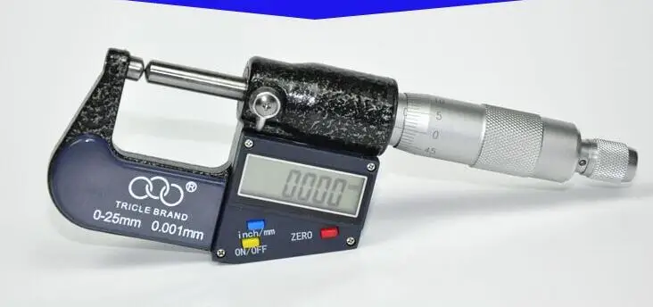 Free shipping inch/mm 0-1&quot (0-25mm) 3-key roundnose digital display Micrometer outside diameter caliper external micrometer |