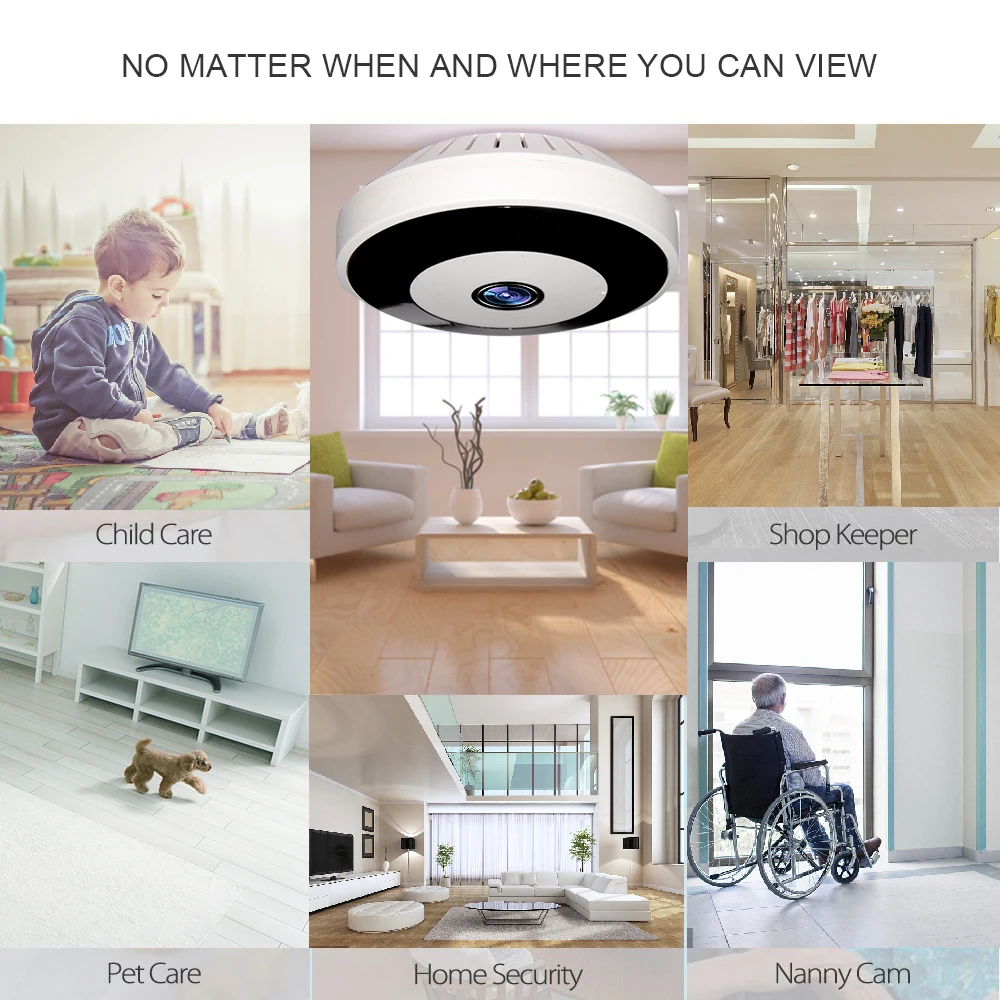 Graneywell 360 видеокамера 1080P ip-камера Двусторонняя аудио камера для видеоняни