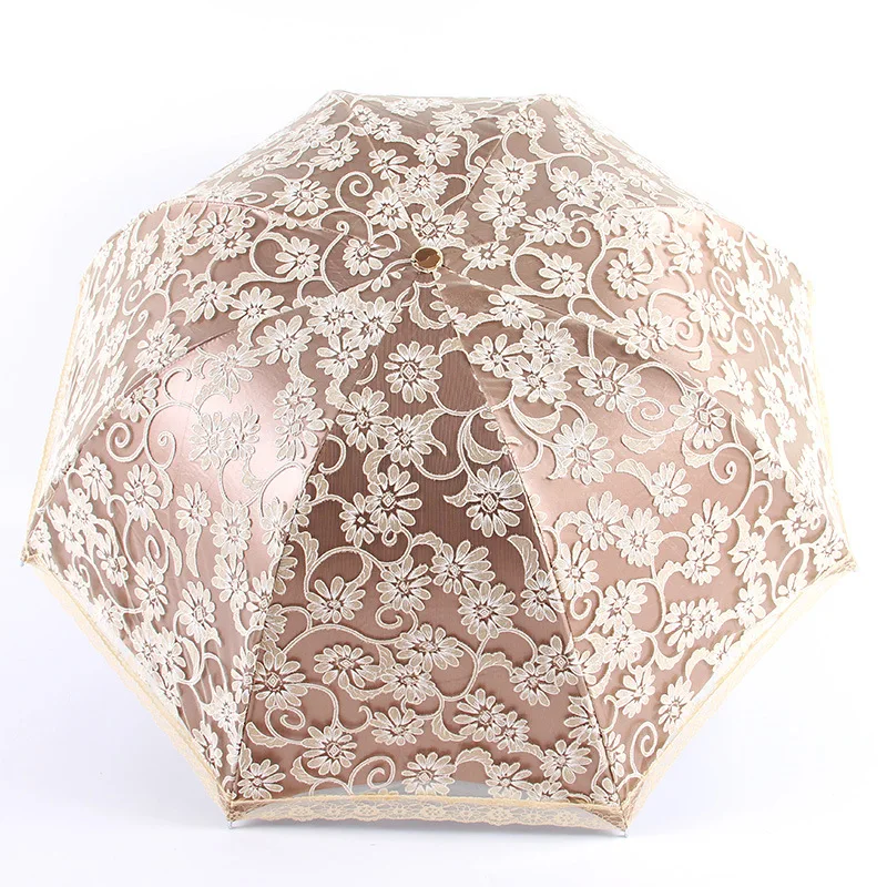 5 цветов кружевной зонтик с цветами три складных зонта женский зонт от солнца и