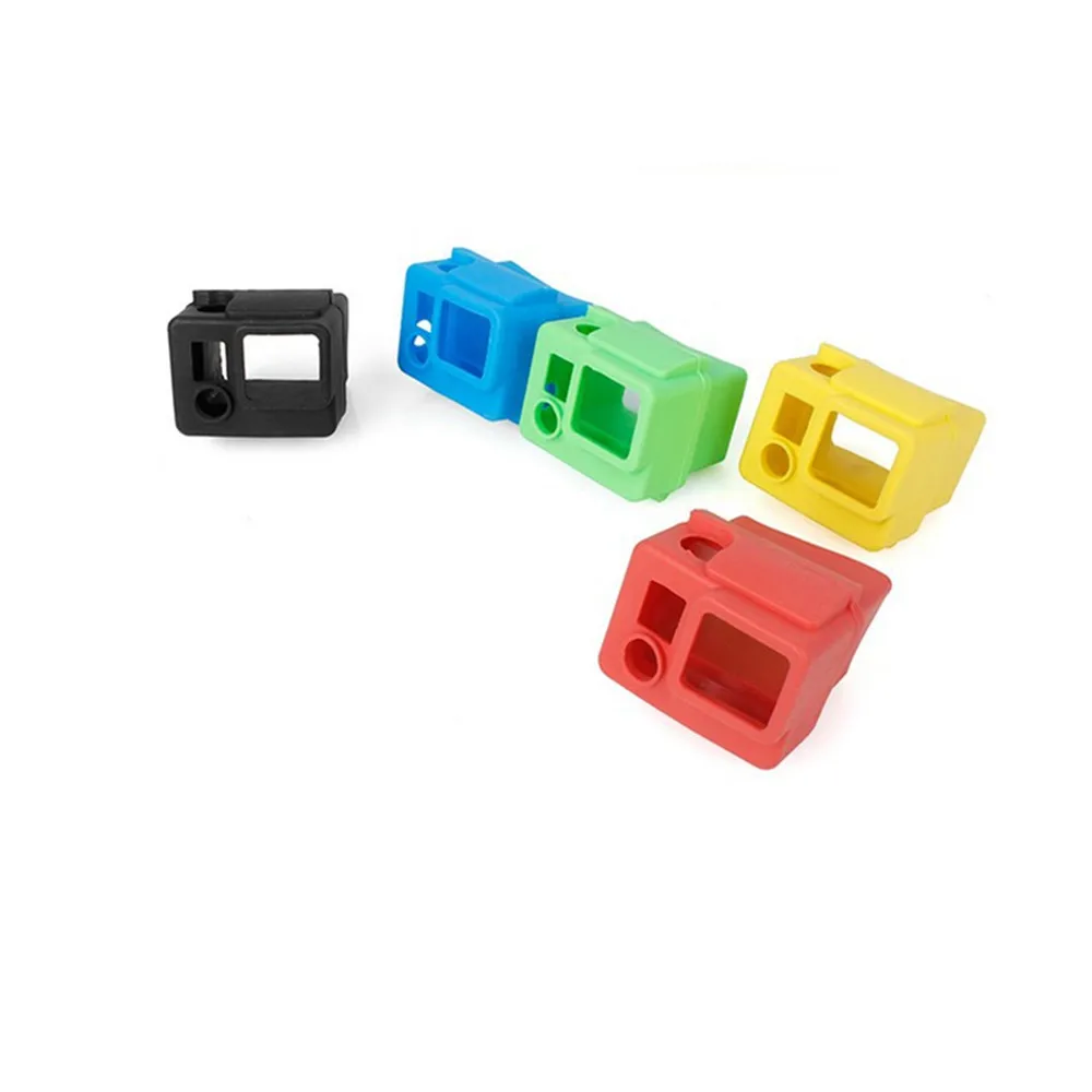 Suptig 5 цветов на выбор мягкий силиконовый резиновый чехол для Gopro Hero 3 + 4 аксессуары