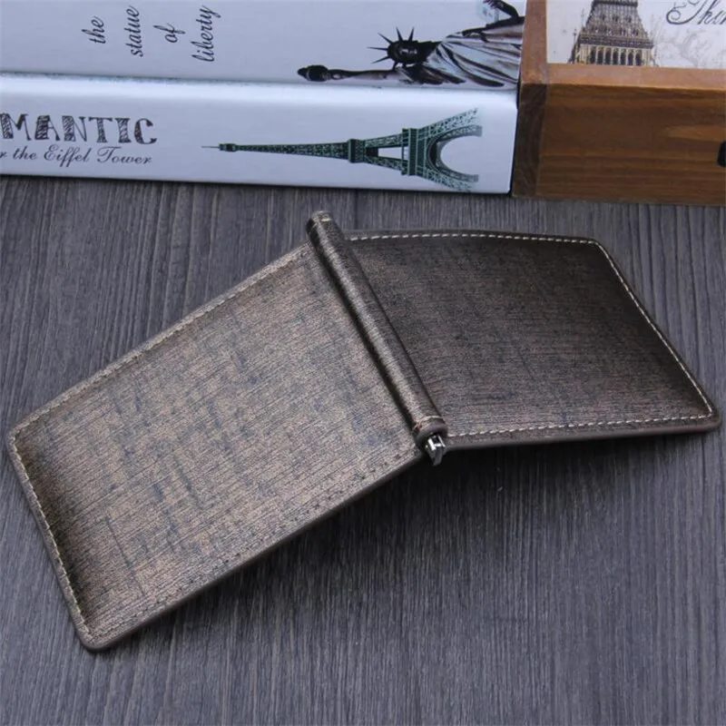Модный тонкий мини кошелек из искусственной кожи для карт мужской держатель