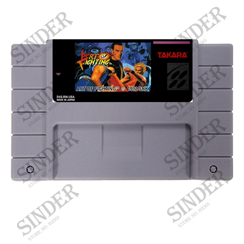 

Art Of Fighting English Version 16 bit Big Gray Game Card For NTSC Game Player