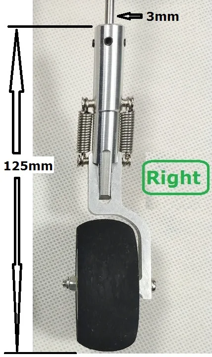 125mm right 3mm hole Металлическая основная посадочная Шестерня для DIY RC самолетов с различными опциями - Цвет: 125mm right 3mm hole
