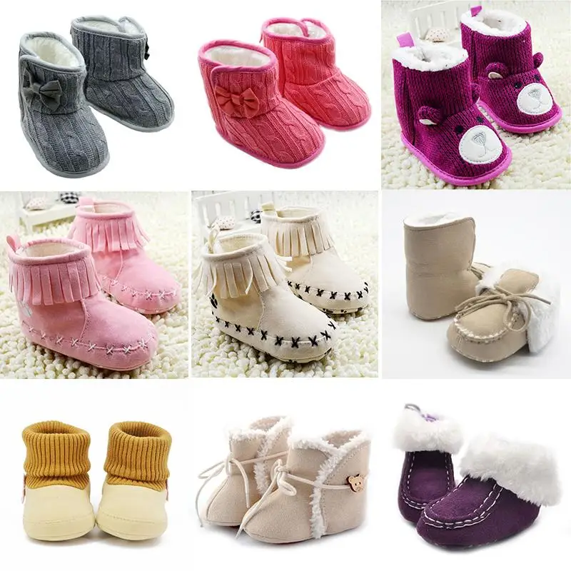 Зимние ботинки для новорожденных обувь маленьких мальчиков и девочек 0 18 месяцев
