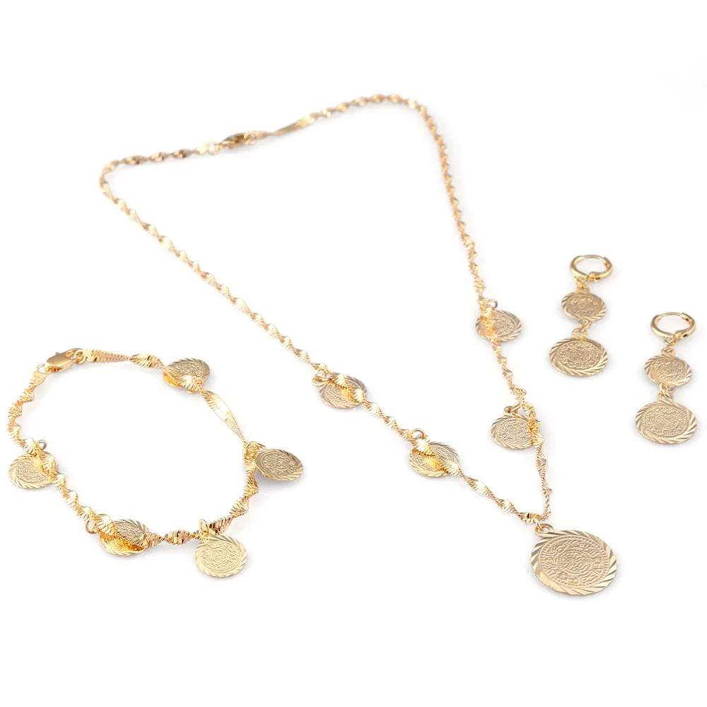 Gold Allah Coin Set Wholesale Religious Female Color Muslim Jewelry For Women Gift | Украшения и аксессуары