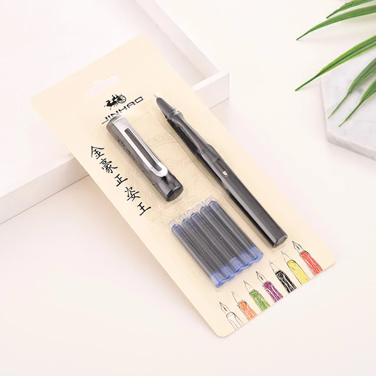 Jinhao 599a положительная осанка костюм каллиграфия ручка для письма kalem lamy Высококачественная чернильная ручка пилот Студенческая пластиковая чернильная ручка - Цвет: As shown