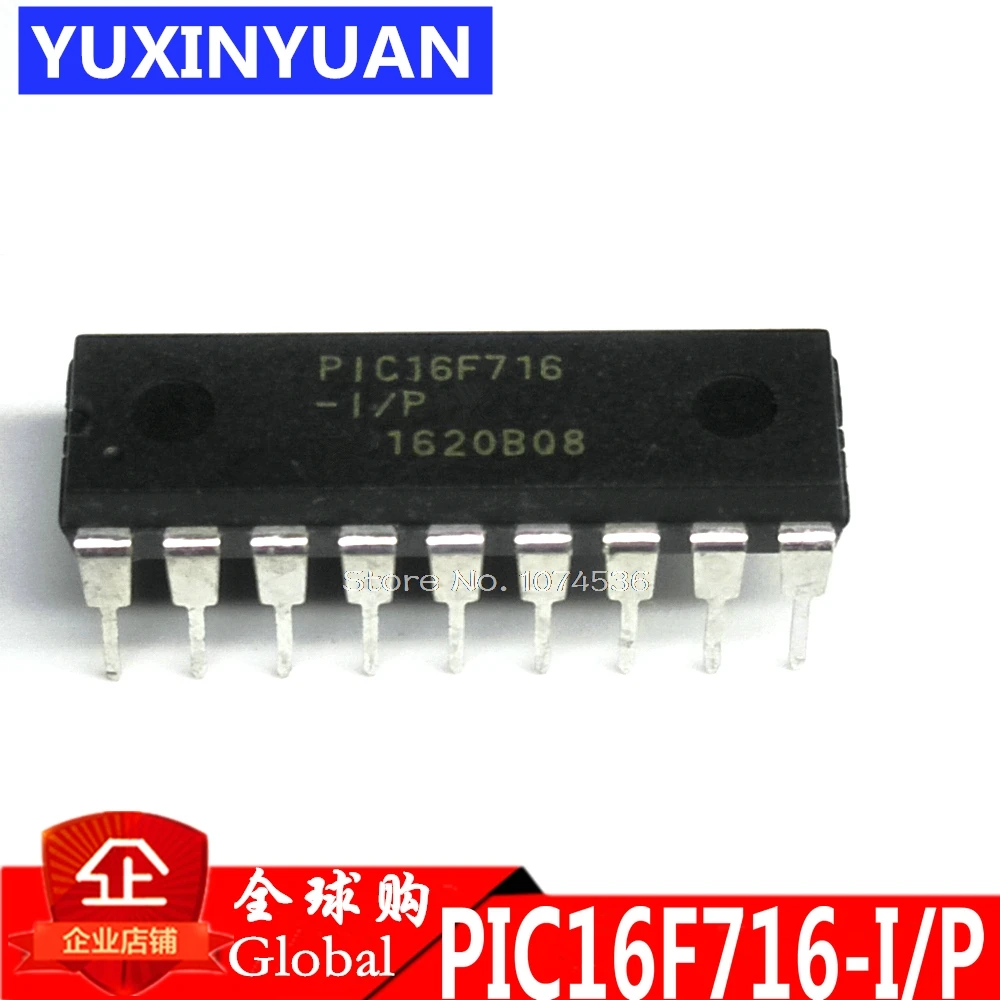 10 шт./лот PIC16F716-I/P PIC16F716 16f716 DIP-18 новый оригинальный IC MCU 8BIT 3.5KB флэш-18DIP | Электронные