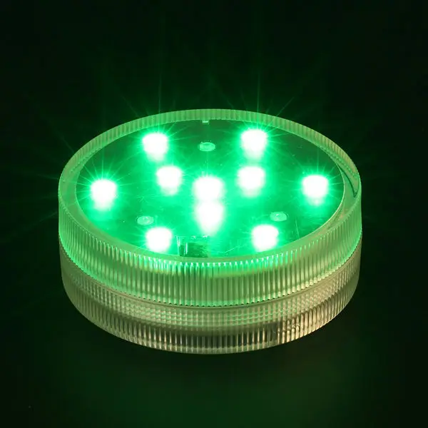 3AAA Battery Operated 2.8inch 10Multicolors RGB LED Submersible Waterproof Mini Light Base For Wedding Party Events W/Remote | Лампы и
