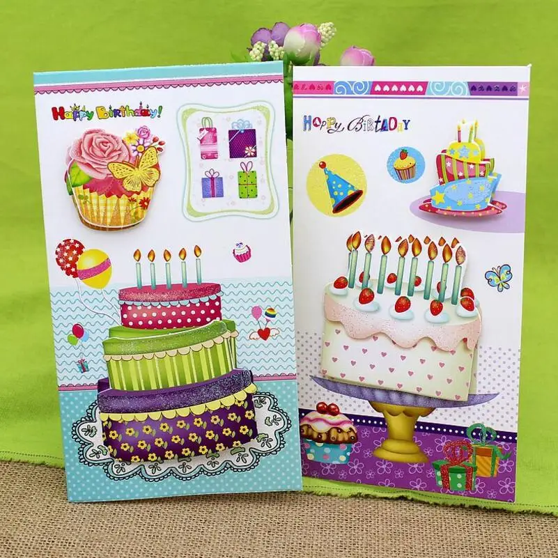 16 шт./компл. очаровательные открытки на день рождения подарок поздравительные с