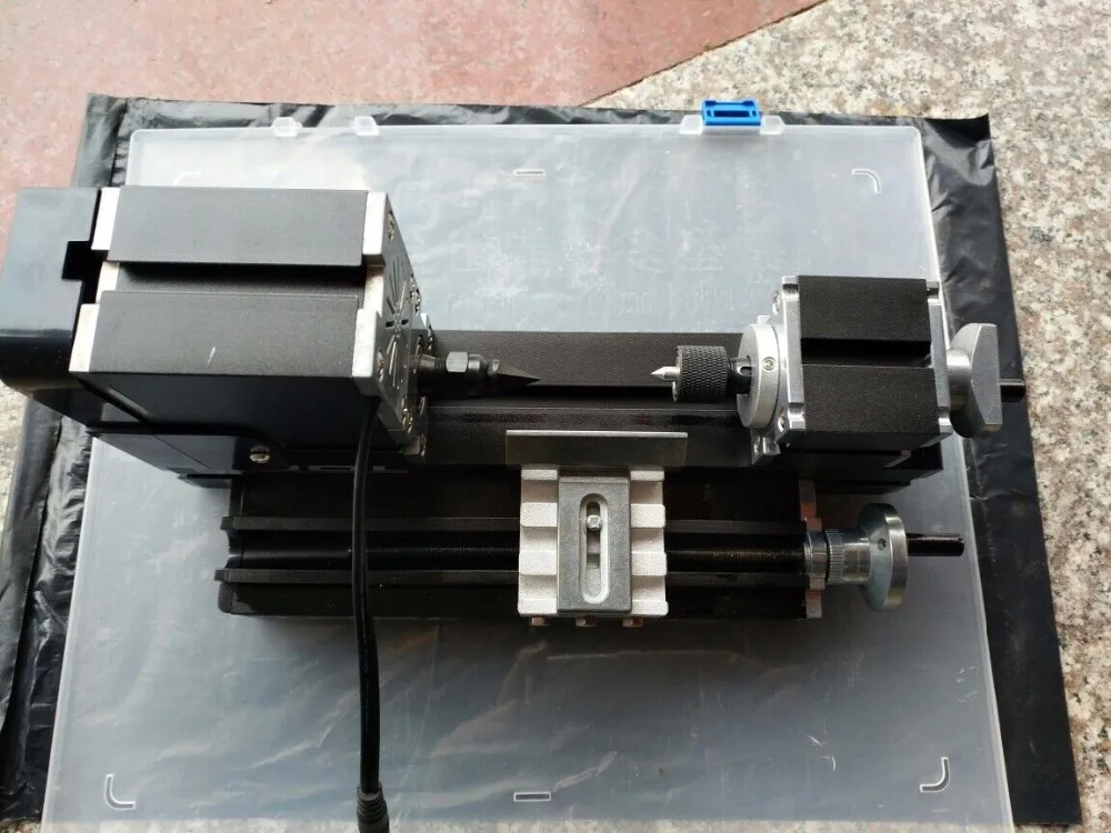 110 V/220 V CNC мини токарный станок с ЧПУ Токарный станок с компьютерным числовым программным управлением с металлообрабатывающий токарный станок пластина верстак площадь 90*90 мм 12000r/мин