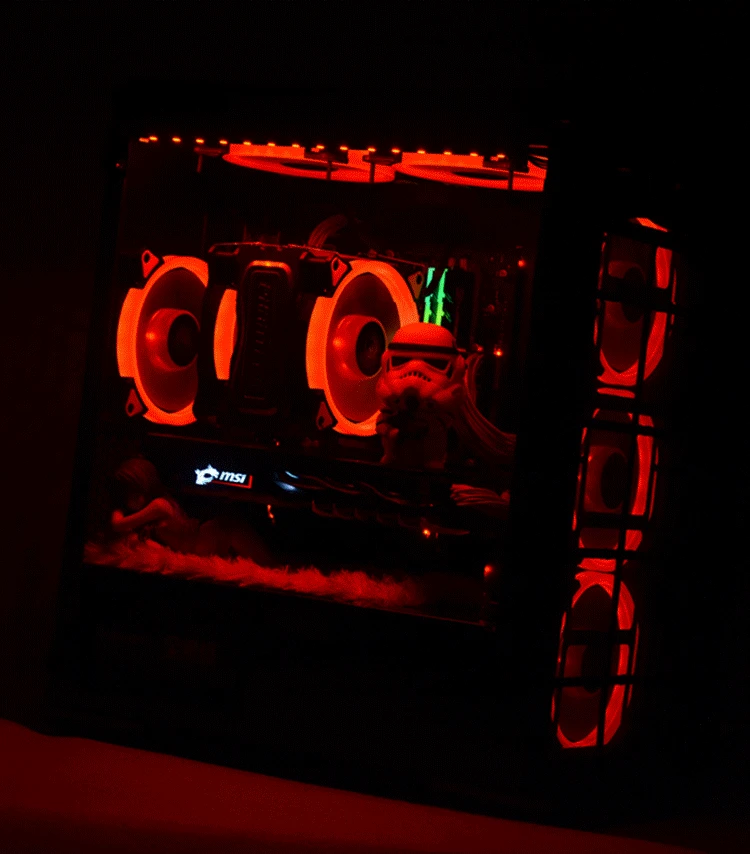 PHANTEKS PK-314ETG из закаленного стекла RGB Алюминиевый чехол для компьютера с водяным охлаждением(поддержка 240& 280 водяного охлаждения/светильник RGB