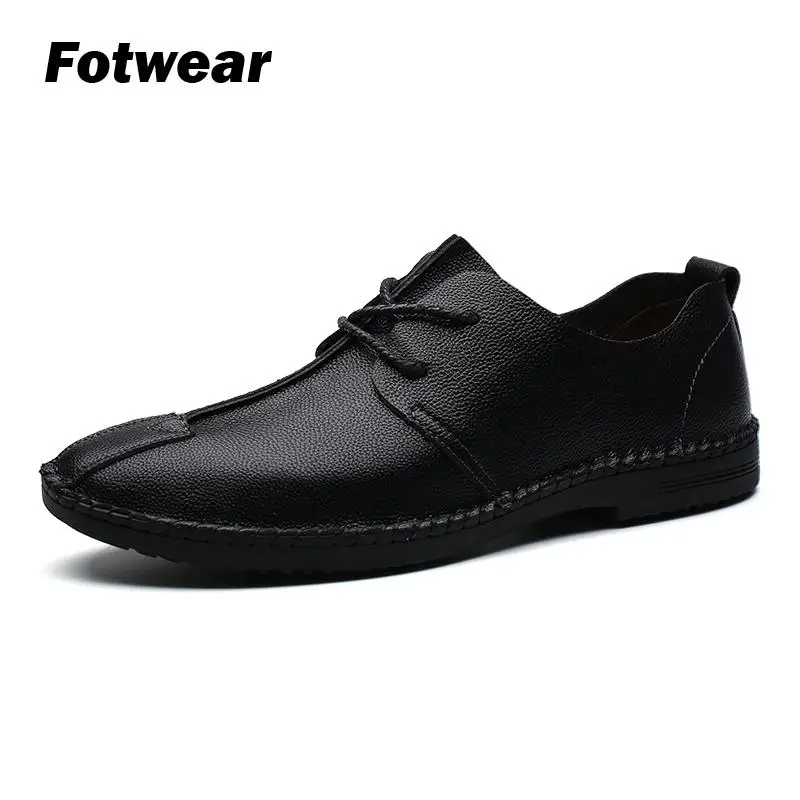 Fotwear/мужская кожаная обувь Мужская повседневная легкая рабочая на шнуровке