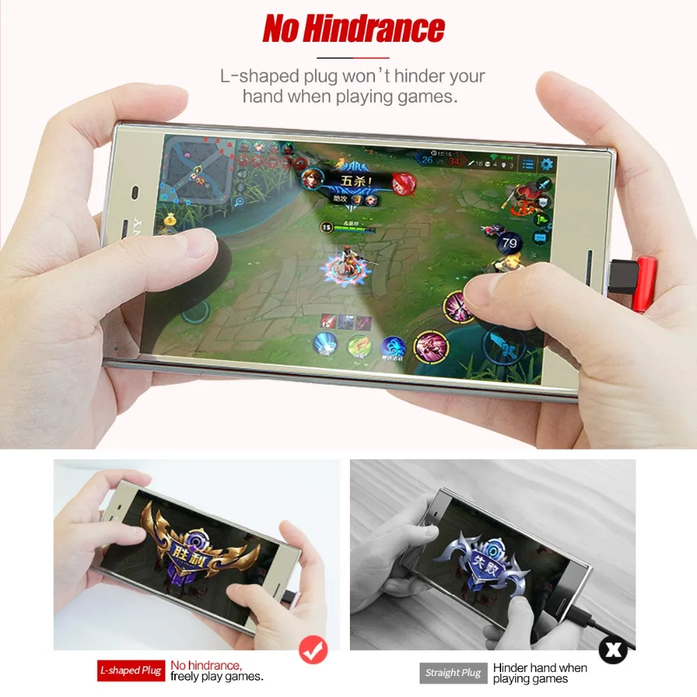 ROCK L Форма usb type C кабель зарядного устройства для Galaxy Note 8 S8 Plus Xiaomi 6 Mi5 huawei P10 P9