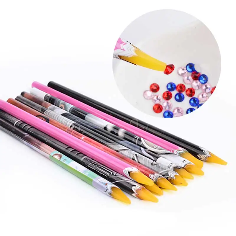 1 Pcs Random Color Разноцветные хрустальные стразы для дизайна ногтей разных размеров, не исправляемые стеклянные камни с плоской задней стороной, 3d блестящие украшения, драгоценные камни для рукоделия ногтей - Цвет: 1 Pcs Random Color
