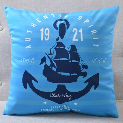 F 45x45cm Морской чехол для подушки морской домашний декор пляжный декоративный чехол на подушки наволочки синие бархатные наволочки для дивана - Цвет: F 45x45cm