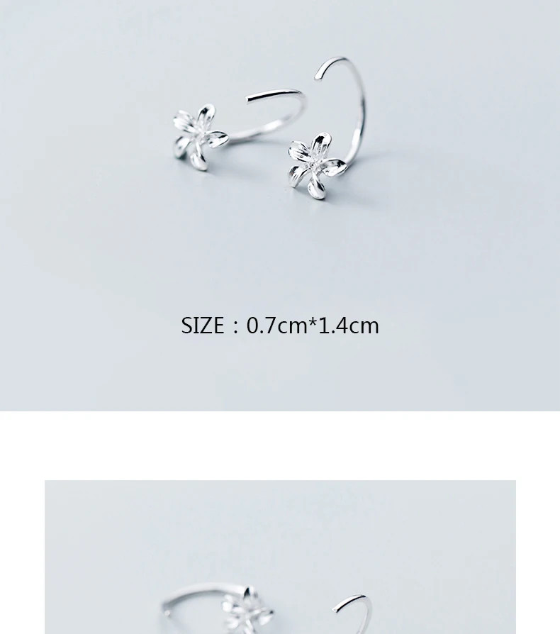 INALS Hot New Flower Shape Ear Studs Women's Jewelry 925 Sterling Silver Earrings Women
