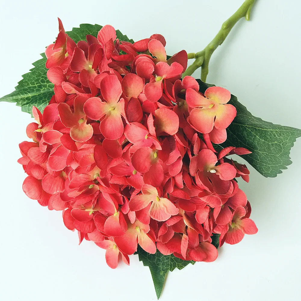 Искусственные цветы дешевая шелковая Гортензия Букет невесты Свадебный дом