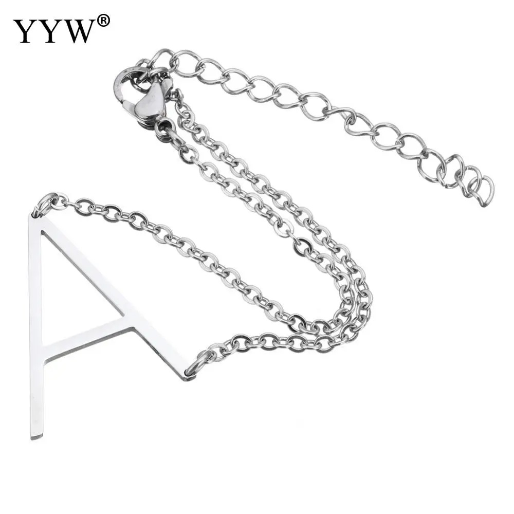 Женский браслет с надписью из нержавеющей стали серебристый | Украшения и